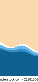 Abstrakter Hintergrund von blauem Meer und Sommerstrand für Banner, Einladung, Poster oder Website-Design.