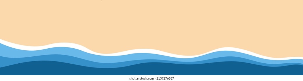 Abstract background of blue sea and summer beach for banner, invitation, poster or website design.
