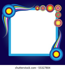 Abstract background. Blue set. Simply change. Vector illustration.