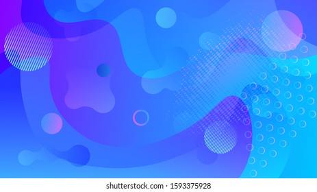 Abstract background in blue shades. 3d fluid shape illustration. Vector template paper design. Abstract fluid pattern. Modern background. Liquid color wallpaper design. Graphic liquid shape