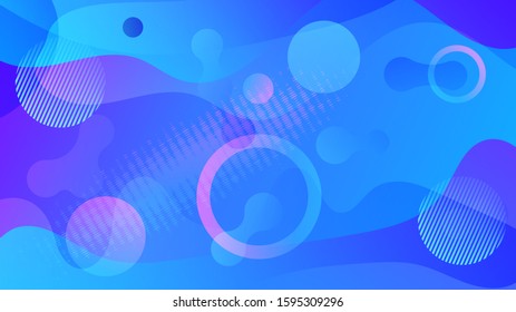 Abstract background in blue shades. 3d fluid shape illustration. Vector template paper design. Abstract fluid pattern. Modern background. Liquid color wallpaper design. Graphic liquid shape