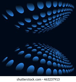 Abstract background with blue shapes. Vector illustration.