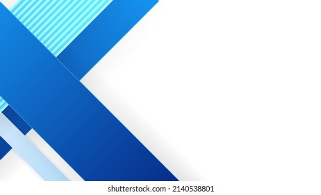 Abstract Background Blue With Shiny Line Pattern. Vector Horizontal Template For Digital Luxury Business Banner, Tech Flier, Presentation Backgrounds Blue