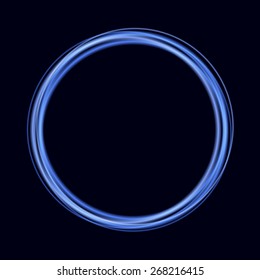Abstract Background with Blue Shiny Rings. Vector