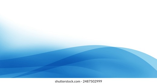 Abstract Background Blue Simple , wave modern design concept 