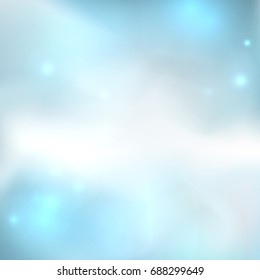 Abstract background. Blue sky background. Magical New Year, Christmas event style