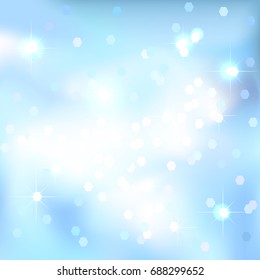 Abstract background. Blue sky background. Magical New Year, Christmas event style