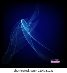 Abstract background with blue smoke, imagination and creative, vector illustration design.