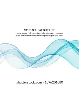 
Abstract background of blue smoky smooth waves, design element