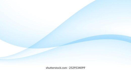 Fondo Abstractas con curvas suaves azules, Ilustración vectorial