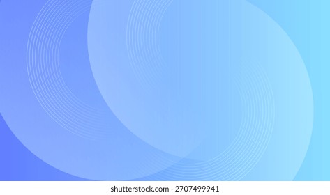 Abstract background with blue smooth waves and soft gradient circles.