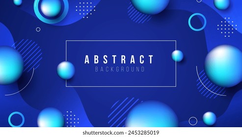 Abstract background with blue spheres vector design in eps 10