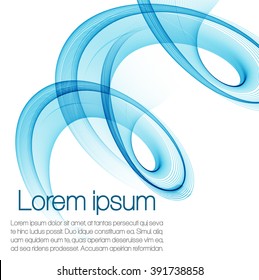 Abstract background with blue spiral