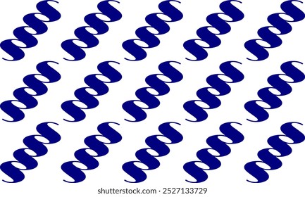 abstract background with blue spiral spring strip on white background repeat seamless pattern design for fabric printing or wallpaper or abstract art or pop art