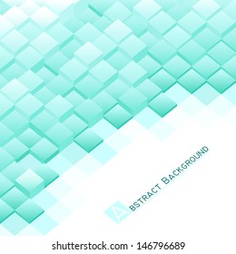 Abstract background with blue square blocks