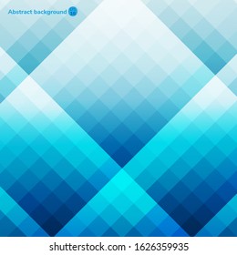 Abstract background.The blue square on blue background with place for text. Vector illustration