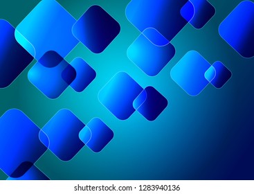 Abstract background with blue squares. Banner with an abstract pattern of geometric shapes.