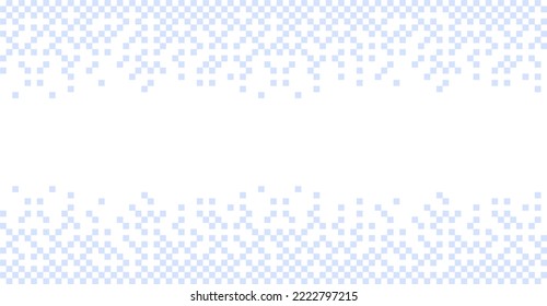 Abstract background of blue squares on a white background. Geomtric figures on a light background. Patterns of small quadrangles. Vector.