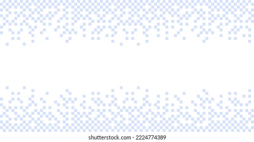 Abstract background of blue squares on a white background. Geomtric figures on a light background. Patterns of small quadrangles. Vector. empty