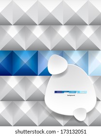 abstract  background with blue squares and triangles