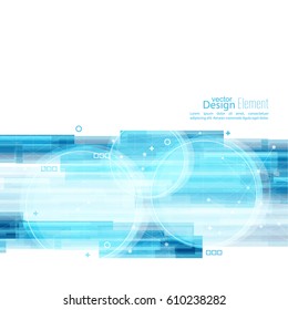 Abstract background with blue stripes. Concept new technology and dynamic motion. Digital Data Visualization.