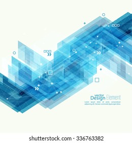 Abstract background with blue stripes corner. 