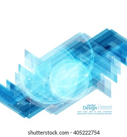 Abstract background with blue stripes corner. Concept new technology and dynamic motion. 