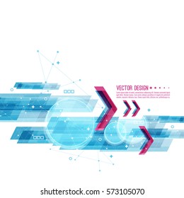 Abstract background with blue stripes corner. Concept new technology and dynamic motion. 