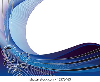 Abstract background of blue stripes. Vector illustration