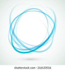 Abstract background blue swoosh circle design element. Vector illustration