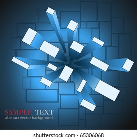 Abstract background blue technology and dynamic, vector