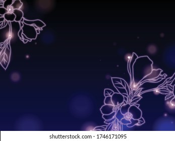 Abstract background blue technology lines in the form of flower glowing frame background. Vector design for prints, flyers, banners, invitations card, special offer and more.