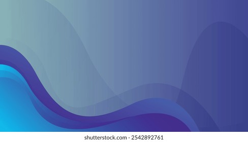 Abstract background with blue themed color for corporate company banner and presentation. modern wave element geometry shapes