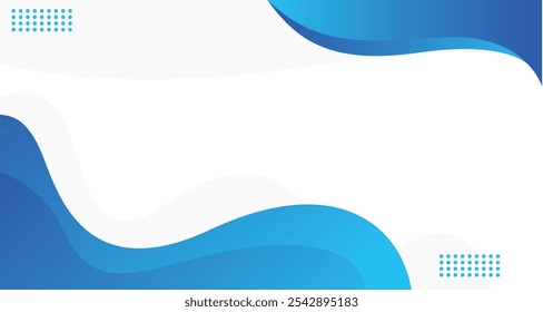 Abstract background with blue themed color for corporate company banner and presentation. modern wave element geometry shapes