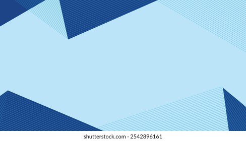 Abstract background with blue themed color for corporate company banner and presentation. modern wave element geometry shapes