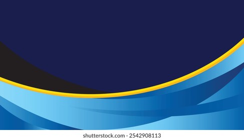 Abstract background with blue themed color for corporate company banner and presentation. modern wave element geometry shapes