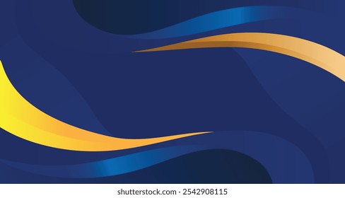 Abstract background with blue themed color for corporate company banner and presentation. modern wave element geometry shapes