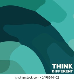 Abstract Background Blue with Think Different Slogan
