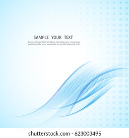 Abstract background. Blue transparent wave.