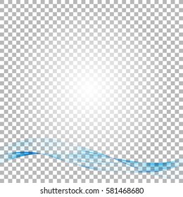 Abstract background, blue transparent waved lines for brochure, website, design. Blue smoke wave. Blue wavy background.