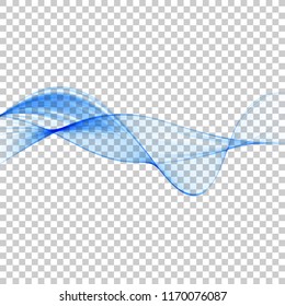 Abstract background, blue transparent waves