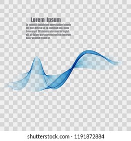 Abstract background, blue transparent waves