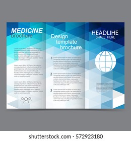 Abstract background with blue triangle.Design of the brochure.Vector illustration