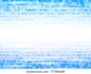 Abstract background with blue triangles. Gradient mosaic texture.