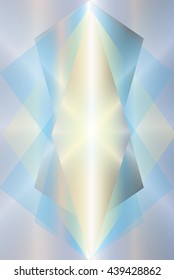 Abstract background with blue triangles - shiny diamond close up concept, vector geometry shapes on blue, yellow, grey shades background. Vector vertical abstraction  as canvas, cover design.