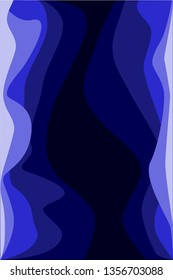 Abstract background. Blue vector background. Smooth waves