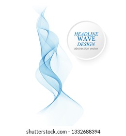 Abstract background with blue vertical wave. Vector illustration for your web design, desktop wallpaper or website.