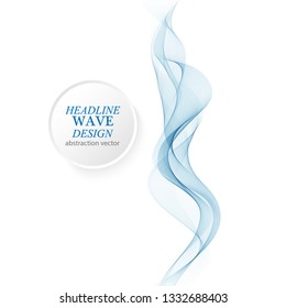 Abstract background with blue vertical wave. Vector illustration for your web design, desktop wallpaper or website.