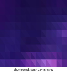 Abstract background of blue, violet and pink triangles. Vector pattern of bright colored geometric shapes.