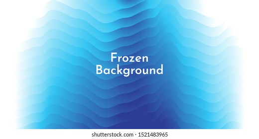 Abstract background. Blue wallpapers. Winter concept. Snow cave. Minimalist wallpaper. Waves with gradient fill. Backdrop with copy space for text. Wavy illustration